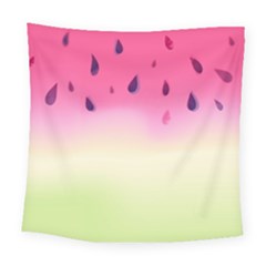 Watermelon Pastel Gradient Pink Watermelon Pastel Gradient Square Tapestry (large) by genx