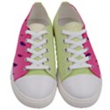 Watermelon Pastel Gradient Pink Watermelon Pastel Gradient Women s Low Top Canvas Sneakers View1