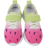 Watermelon Pastel Gradient Pink Watermelon Pastel Gradient Kids  Velcro Strap Shoes