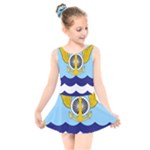 Official Insignia of Iranian Navy Aviation Kids  Skater Dress Swimsuit
