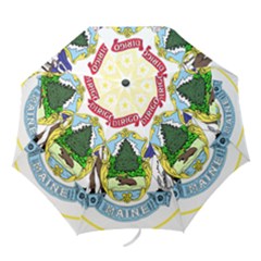 Great Seal Of The State Of Maine Folding Umbrellas by abbeyz71