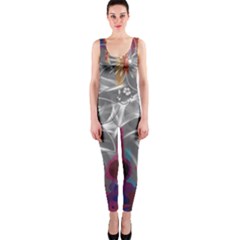 Flora Entwine Fractals Flowers One Piece Catsuit by Pakrebo