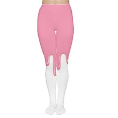Ice Cream Pink Melting Background Bubble Gum Tights by genx