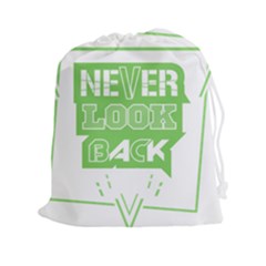 Never Look Back Drawstring Pouch (xxl) by Melcu