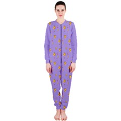 Piazza Pattern Violet 13k Piazza Pattern Violet Background Only Onepiece Jumpsuit (ladies)  by genx