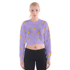Piazza Pattern Violet 13k Piazza Pattern Violet Background Only Cropped Sweatshirt by genx