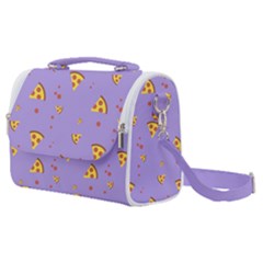 Pizza Pattern Violet Pepperoni Cheese Funny Slices Satchel Shoulder Bag by genx