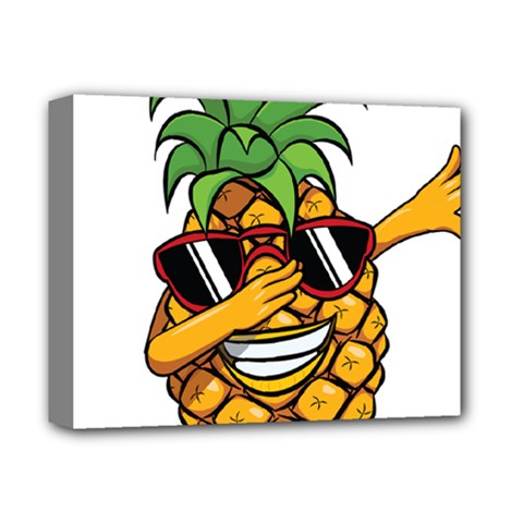 Dabbing Pineapple Sunglasses Shirt Aloha Hawaii Beach Gift Deluxe Canvas 14  X 11  (stretched) by SilentSoulArts