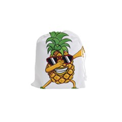 Dabbing Pineapple Sunglasses Shirt Aloha Hawaii Beach Gift Drawstring Pouch (small) by SilentSoulArts