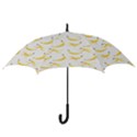 Yellow Banana and peels pattern with polygon retro style Hook Handle Umbrellas (Small) View3