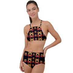 Sweets And  Candy As Decorative High Waist Tankini Set by pepitasart