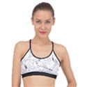 Birds Hand drawn Outline Black And White Vintage ink Basic Training Sports Bra View1