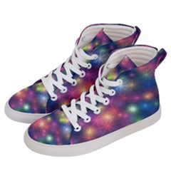 Abstract Background Graphic Space Women s Hi-top Skate Sneakers by Bajindul