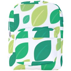 Leaves Green Modern Pattern Naive Retro Leaf Organic Full Print Backpack by genx