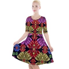 Candy To Sweetest Festive Love Quarter Sleeve A-line Dress by pepitasart