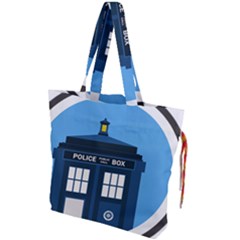 Doctor Who Tardis Drawstring Tote Bag by Sudhe