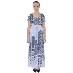 Division A Collection Of Science Fiction Fairytale High Waist Short Sleeve Maxi Dress by Sudhe