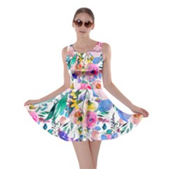 Lovely Pinky Floral Skater Dress by wowclothings