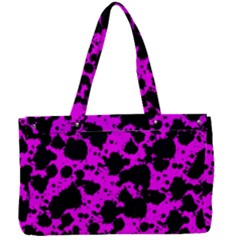 Black And Pink Leopard Style Paint Splash Funny Pattern Canvas Work Bag by yoursparklingshop