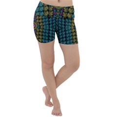 Glass Balls And Flower Sunshine Lightweight Velour Yoga Shorts by pepitasart