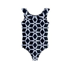 No Interruptions - Geometric Design Kids  Frill Swimsuit by WensdaiAmbrose