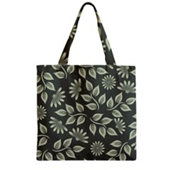 Flowers Pattern Spring Nature Zipper Grocery Tote Bag