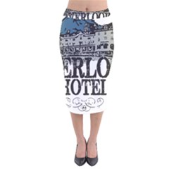 The Overlook Hotel Merch Velvet Midi Pencil Skirt by milliahood