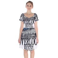 The Overlook Hotel Merch Short Sleeve Bardot Dress by milliahood