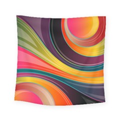 Abstract Colorful Background Wavy Square Tapestry (small) by HermanTelo