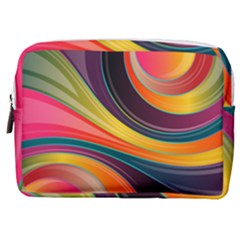 Abstract Colorful Background Wavy Make Up Pouch (medium) by HermanTelo