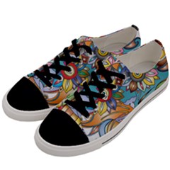 Anthropomorphic Flower Floral Plant Men s Low Top Canvas Sneakers by HermanTelo