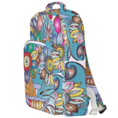 Anthropomorphic Flower Floral Plant Double Compartment Backpack