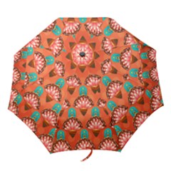 Background Floral Pattern Red Folding Umbrellas by HermanTelo