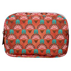 Background Floral Pattern Red Make Up Pouch (small) by HermanTelo