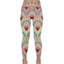 Background Floral Pattern Pink Classic Yoga Leggings View1