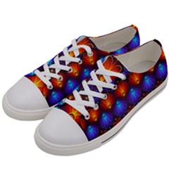 Background Colorful Abstract Women s Low Top Canvas Sneakers