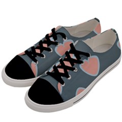 Hearts Love Blue Pink Green Men s Low Top Canvas Sneakers