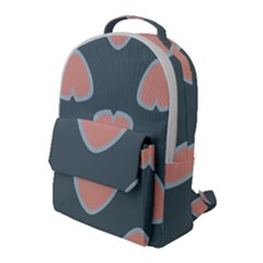 Hearts Love Blue Pink Green Flap Pocket Backpack (large) by HermanTelo