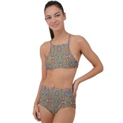 Pearls As Candy And Flowers High Waist Tankini Set by pepitasart