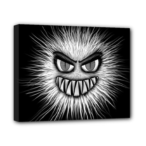 Monster Black White Eyes Canvas 10  X 8  (stretched) by HermanTelo