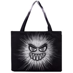 Monster Black White Eyes Mini Tote Bag by HermanTelo