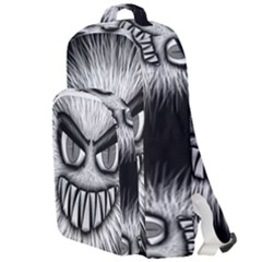 Monster Black White Eyes Double Compartment Backpack by HermanTelo