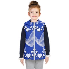 Heart Love Butterfly Mother S Day Kids  Hooded Puffer Vest