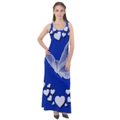 Heart Love Butterfly Mother S Day Sleeveless Velour Maxi Dress