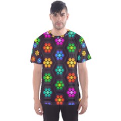 Pattern Background Colorful Design Men s Sports Mesh Tee
