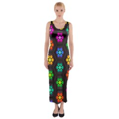 Pattern Background Colorful Design Fitted Maxi Dress by HermanTelo