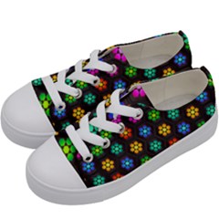Pattern Background Colorful Design Kids  Low Top Canvas Sneakers by HermanTelo