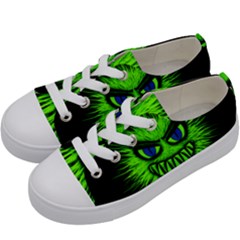 Monster Green Evil Common Kids  Low Top Canvas Sneakers by HermanTelo