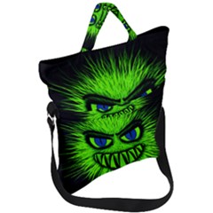 Monster Green Evil Common Fold Over Handle Tote Bag by HermanTelo