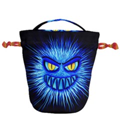 Monster Blue Attack Drawstring Bucket Bag by HermanTelo